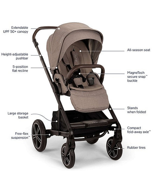 Nuna MIXX Next Stroller with Magnetic Buckle - Cedar