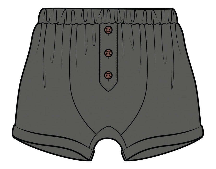 Light Sweat Boxer Short - Charcoal