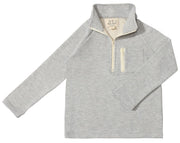Picket Zip Up Top - Heathered Grey