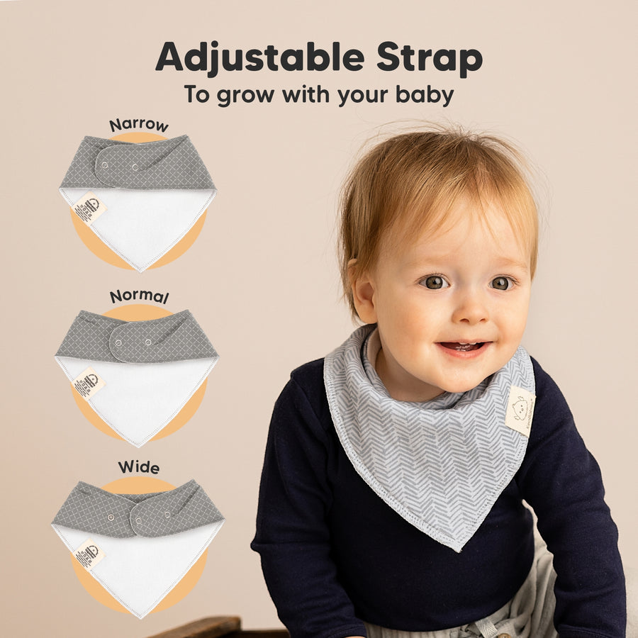 Organic Cotton Bandana Bibs - Nordic
