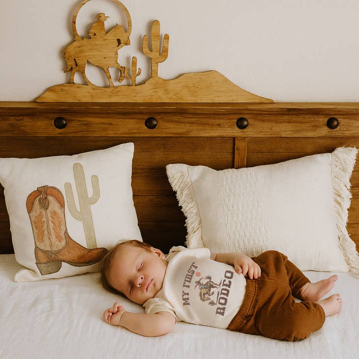 Organic Cotton Graphic Onesie - First Rodeo