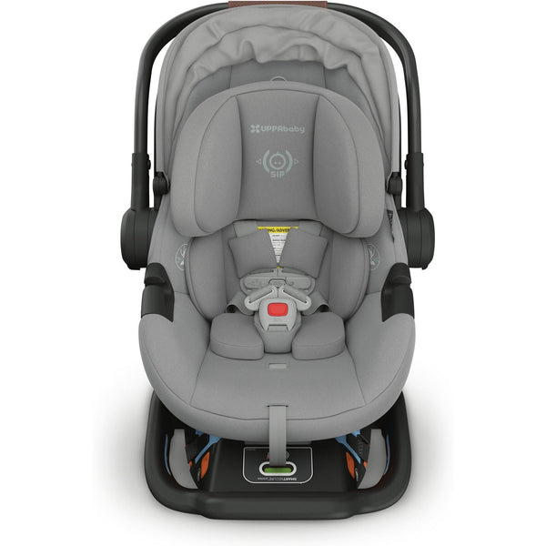 UPPAbaby Aria Lightweight Infant Car Seat - Anthony (Light Grey - Chestnut Leather)