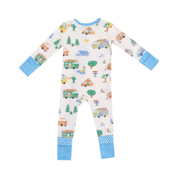 Bamboo Zipper Romper - Friendly Camper