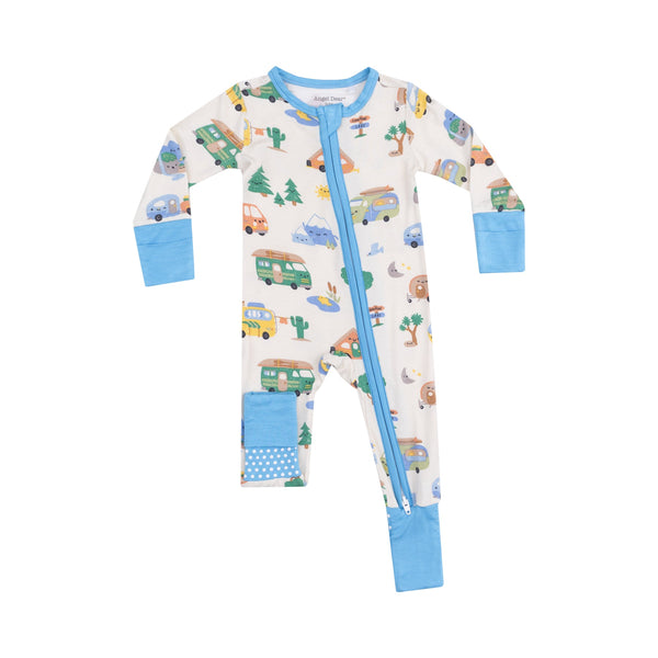Bamboo Zipper Romper - Friendly Camper