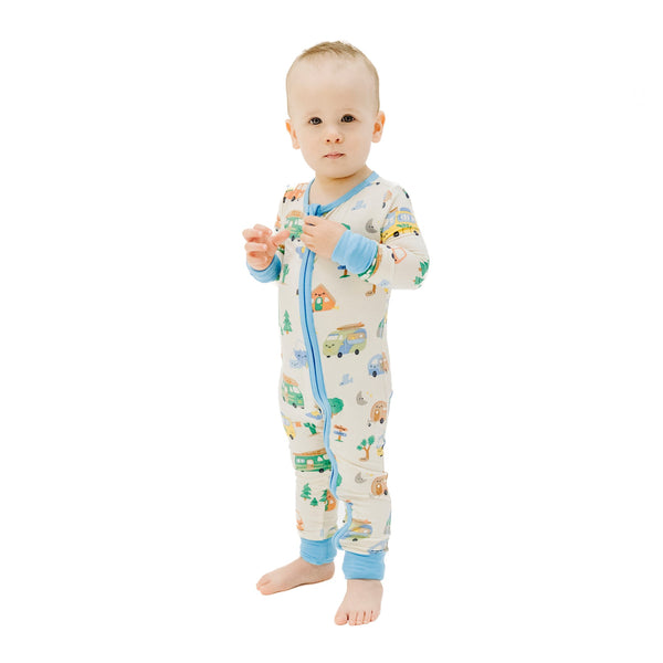 Bamboo Zipper Romper - Friendly Camper