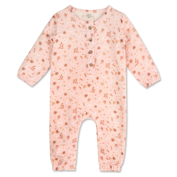 Long Sleeve Jumpsuit - Pink Floral