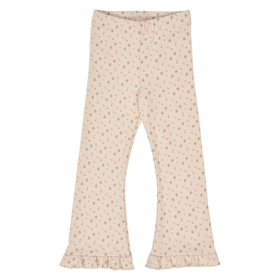 Aster Rib Floral Flared Pants