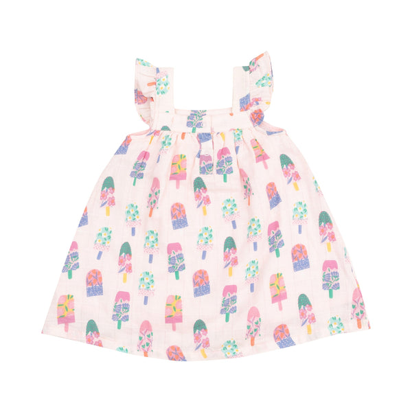 Sundress and Diaper Cover - Floral Popsicles