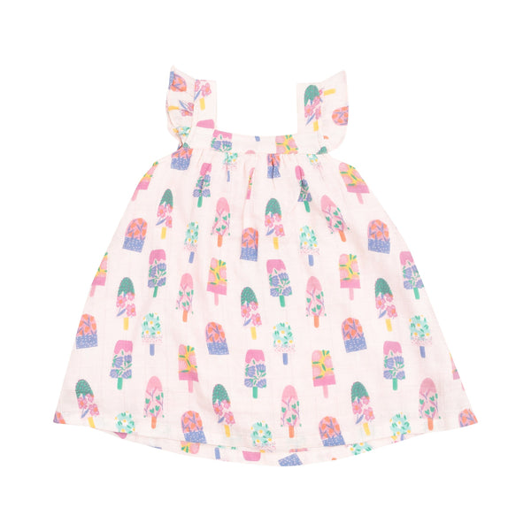 Sundress and Diaper Cover - Floral Popsicles