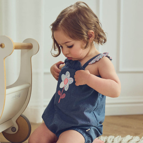 Chambray Beach Body Romper - Petit Flower