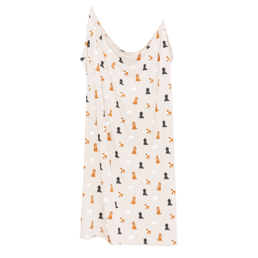 Bamboo Swaddling Blanket - Fluffy Dog