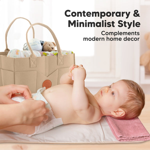 Diaper Caddy Organizer - Taupe