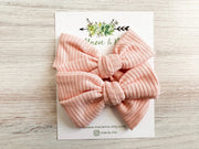 Ribbed Schoolgirl Bow Headbands