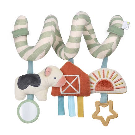 Itzy Bitzy Spiral™ Car Seat Activity Toy - Farm