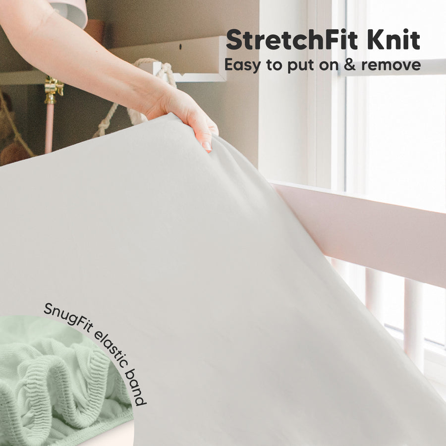 2 Pack Isla Fitted Crib Sheet - Sage
