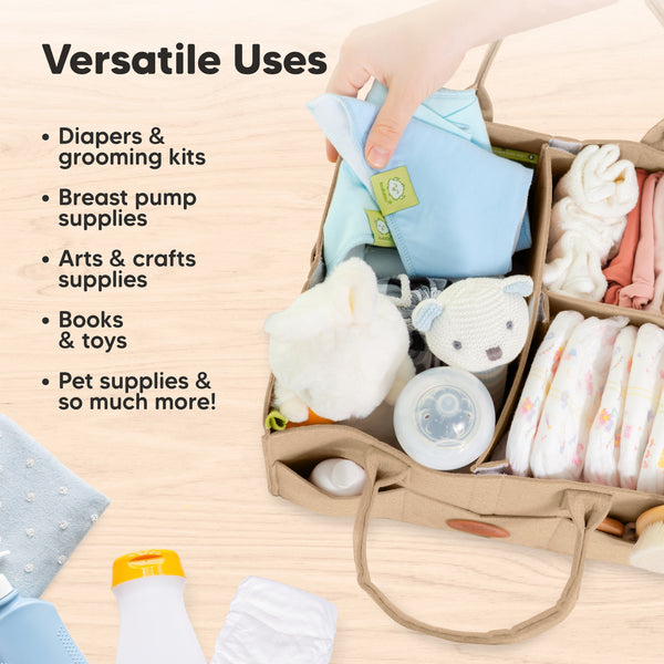 Diaper Caddy Organizer - Taupe