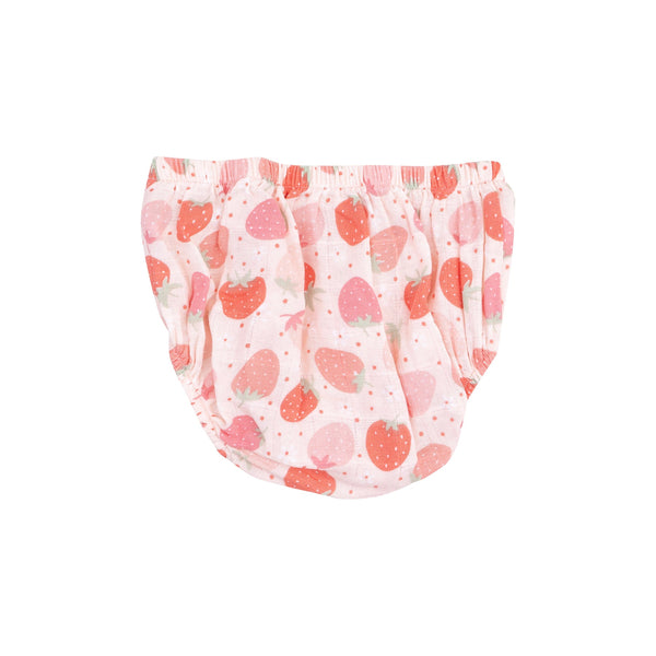 Smocked Ruffle Sundress and Diaper Cover - Strawberry Bliss