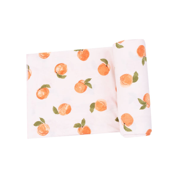 Bamboo Swaddle Blanket - Watercolor Peaches
