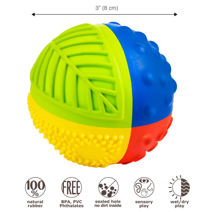 3" Natural Sensory Ball - Rainbow