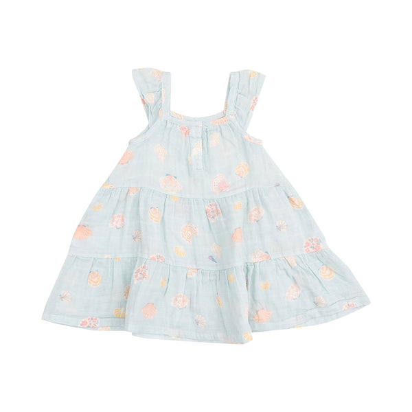 Twirly Sundress and Diaper Cover - Pretty Seashells