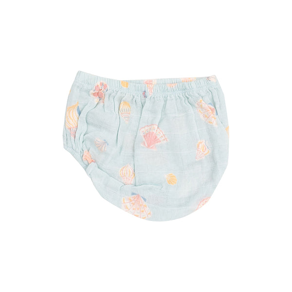 Twirly Sundress and Diaper Cover - Pretty Seashells