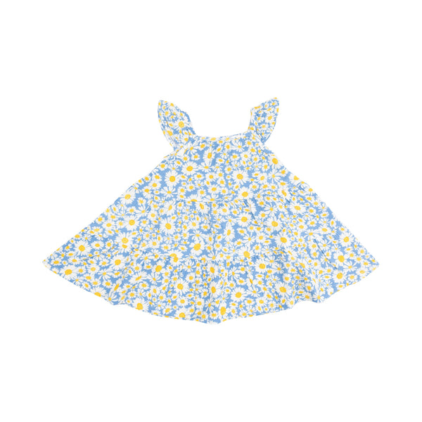 Twirly Sundress and Diaper Cover - Shasta Daisy