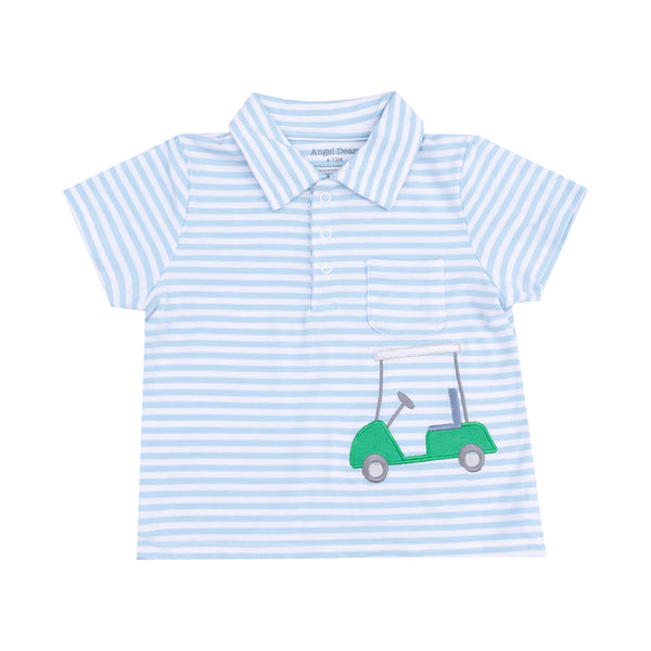 Polo Shirt and Muslin Short Set - Golf Applique