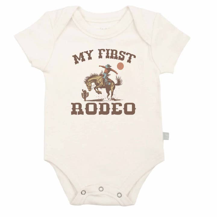 Organic Cotton Graphic Onesie - First Rodeo