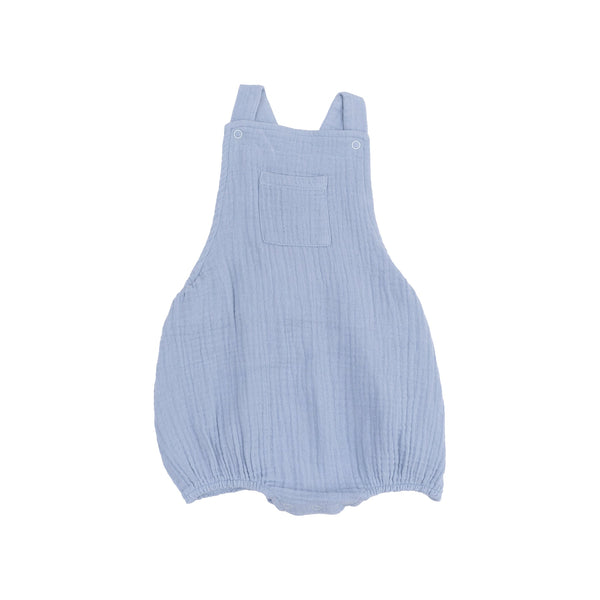 Pocket Sunsuit - Solid Muslin Dusty Blue