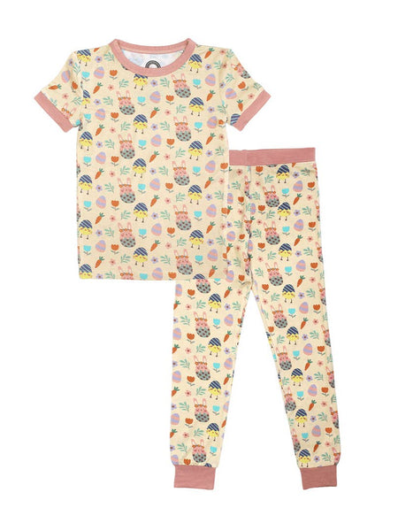 Bamboo Two Piece Short Sleeve Pajamas - Egg Hunt