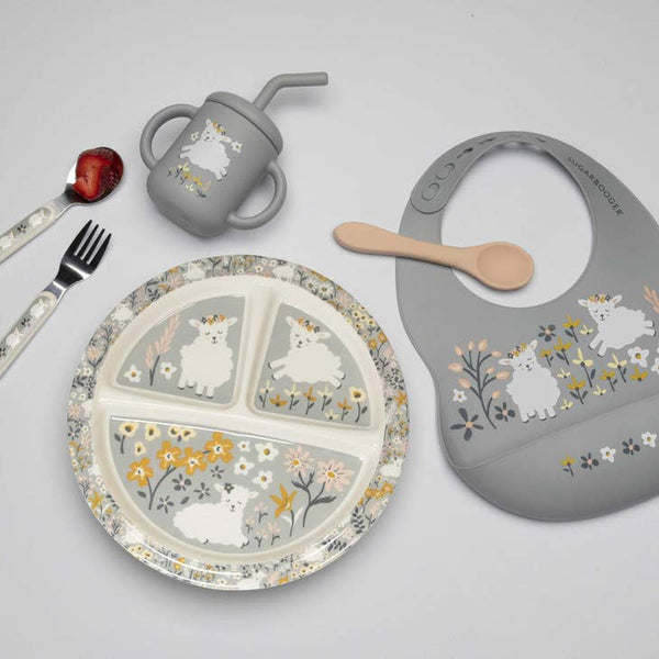 Divided Suction Plate - Lily The Lamb