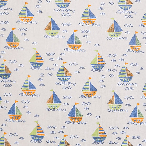 Short Sleeve Sailor Romper - Sailing Sketchy Waters