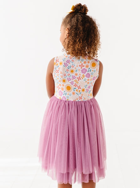 Bamboo + Tulle Dress - Spring Floral Daisy