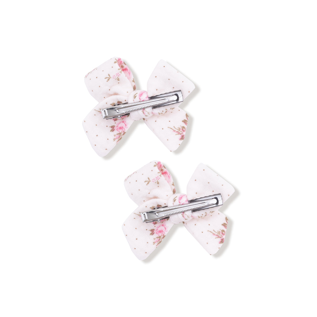 Bow Hair Clips (Set of 2) - Belle Rosette Dot