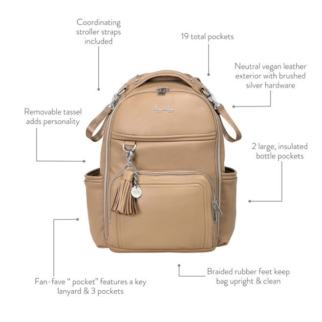 The Boss Plus Backpack Diaper Bag - Chai Latte
