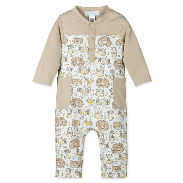 Henley Romper - Congo Creatures