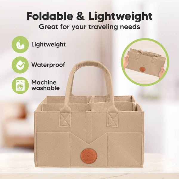 Diaper Caddy Organizer - Taupe