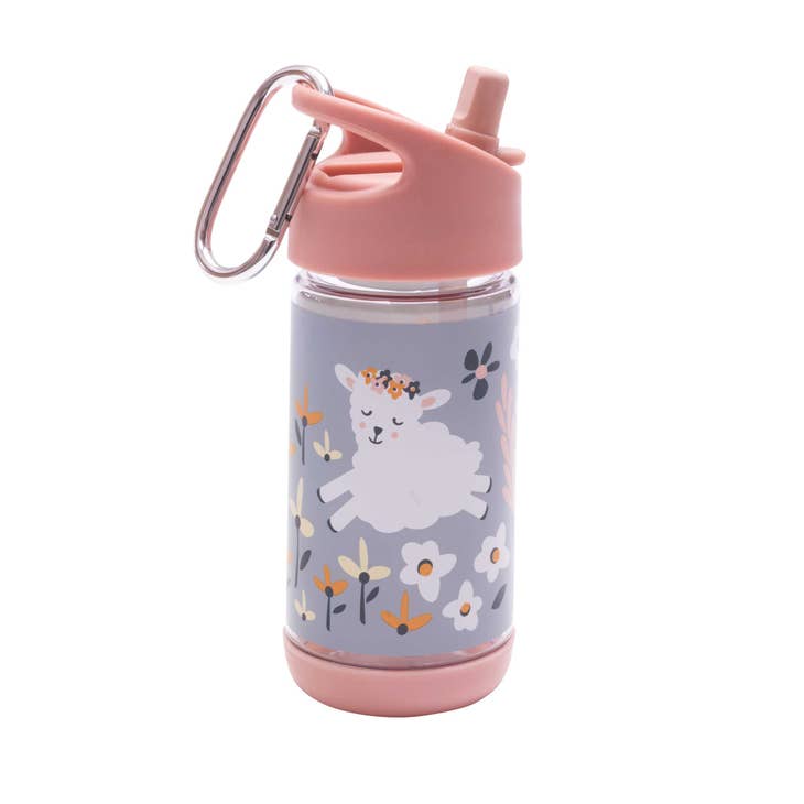 Clear Tritan Flip & Sip Water Bottle - Lily The Lamb
