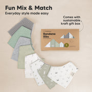 Organic Cotton Bandana Bibs - Nordic