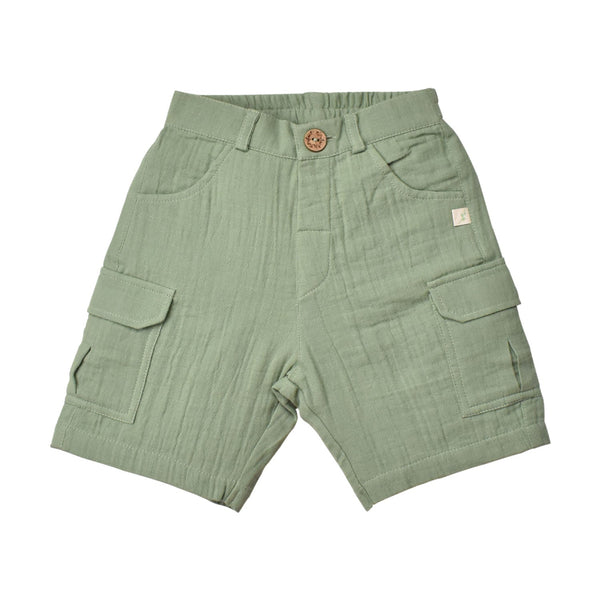 Crinkle Board Shorts - Basil