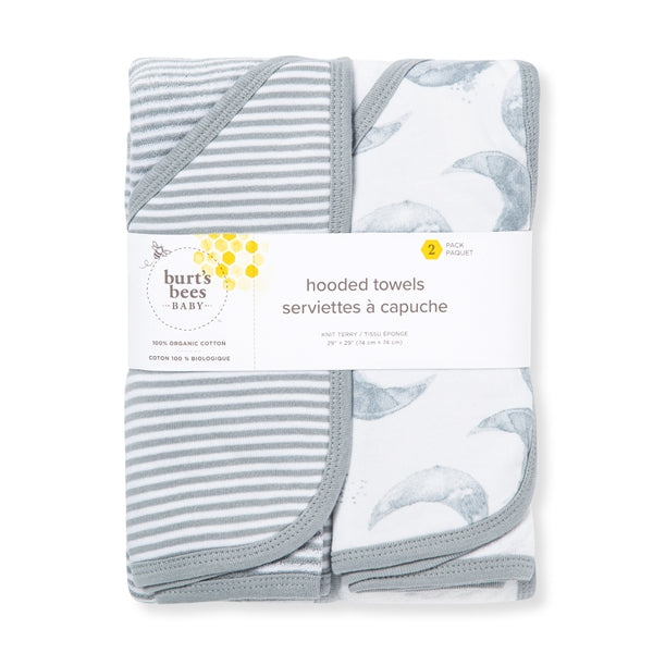 Organic Hooded 2 Pack Towels - Hello Moon