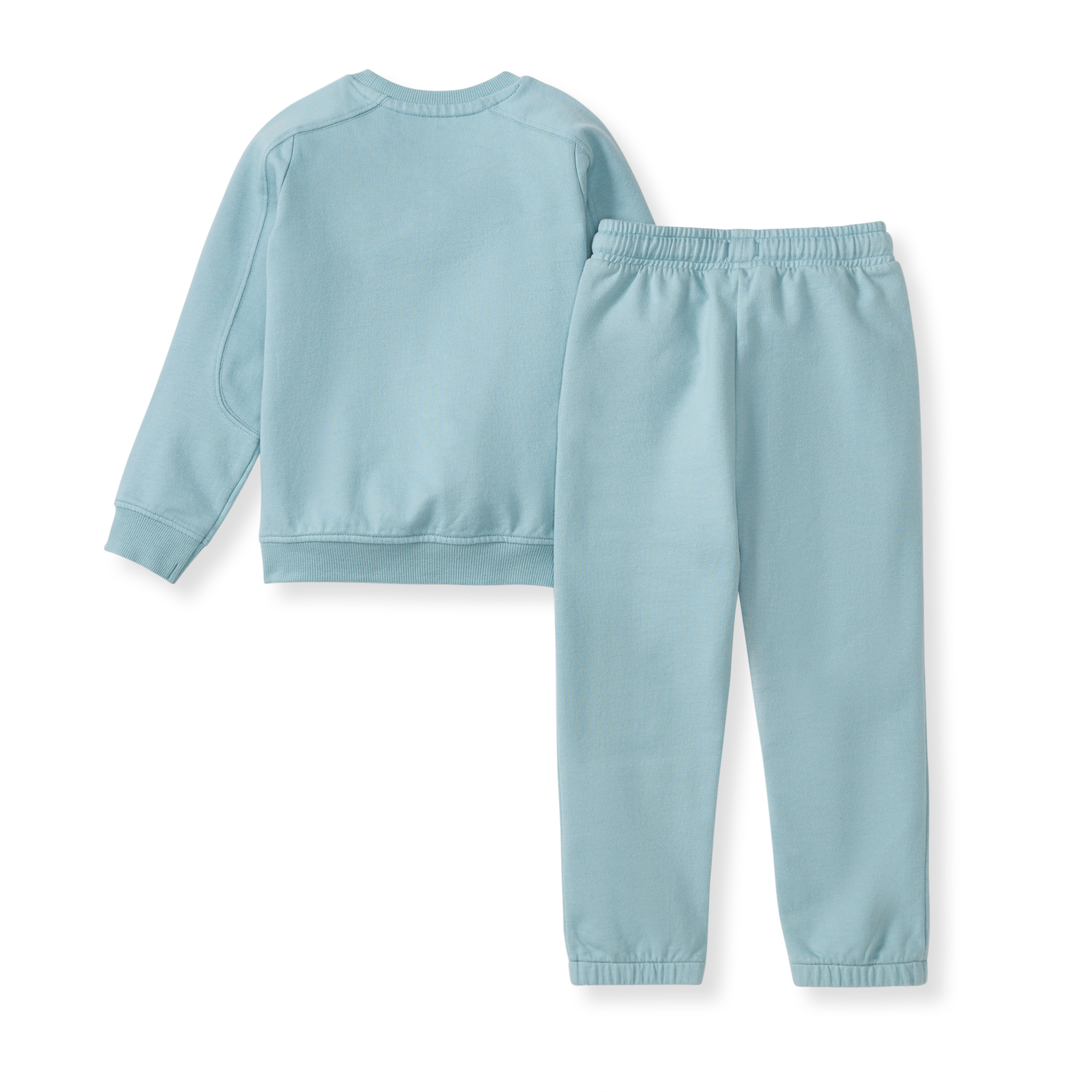 Organic Cotton Seamed Sweatshirt Set - Mountain Blue