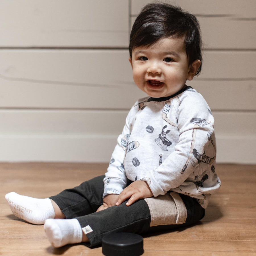 Hockey Season Sweatshirt & Pants Set - Shadow