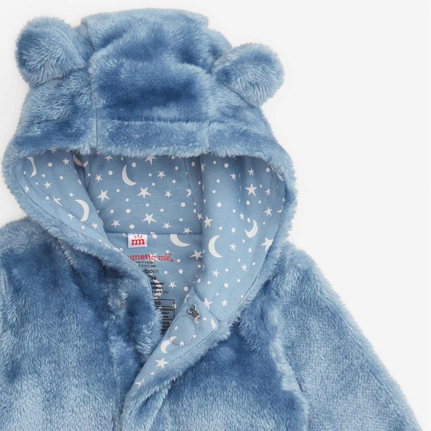 Minky Magnetic Bear Bunting - Winter Sky