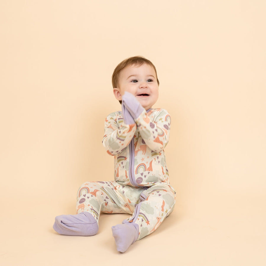 Bamboo Baby Convertible Romper - Magical Unicorns