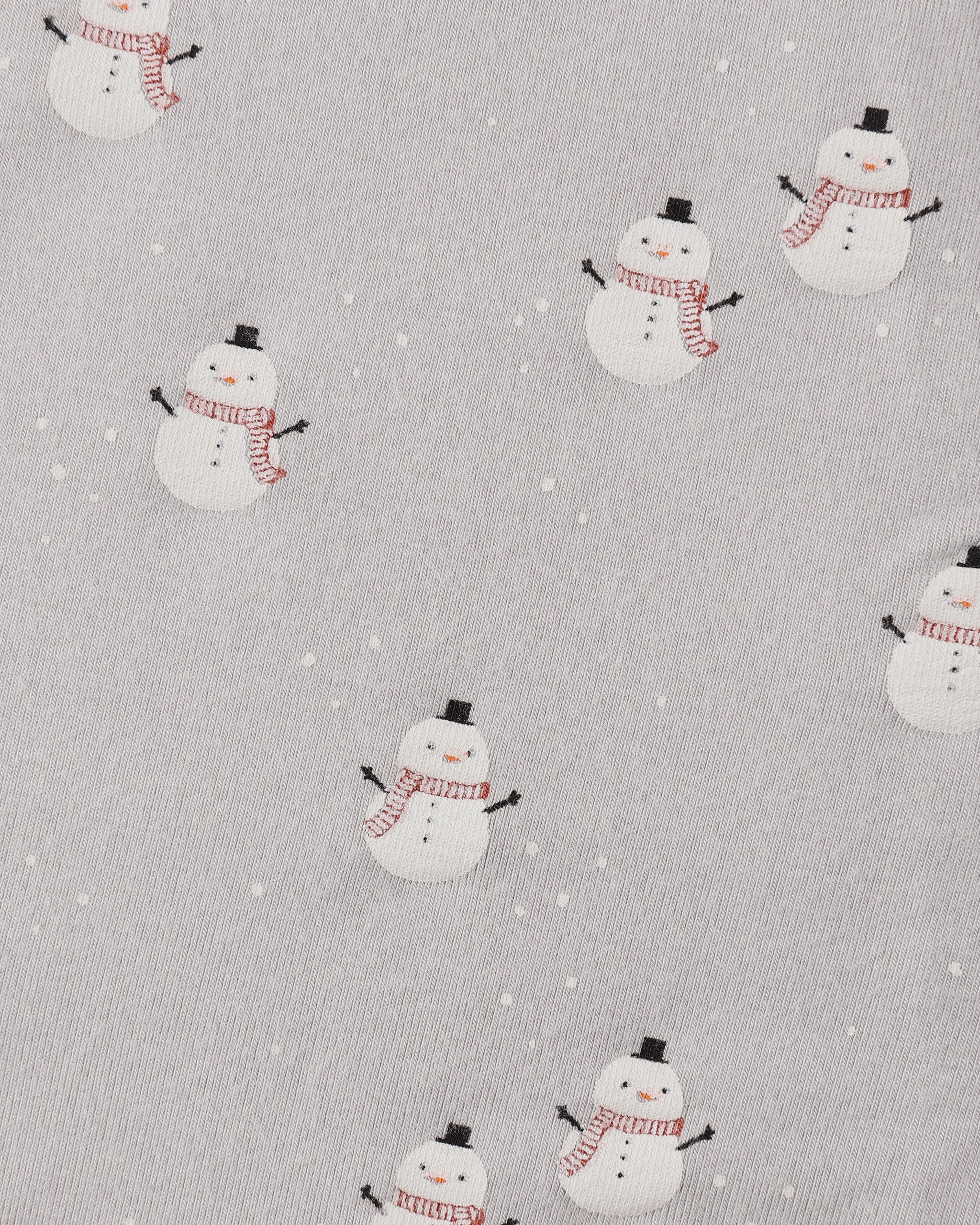 Bamboo Zip Footie - Snowmen