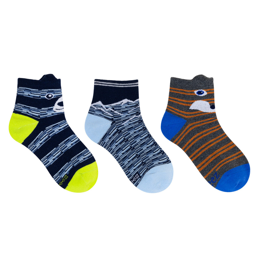 Scout Critter 3 Pack Quarter Socks