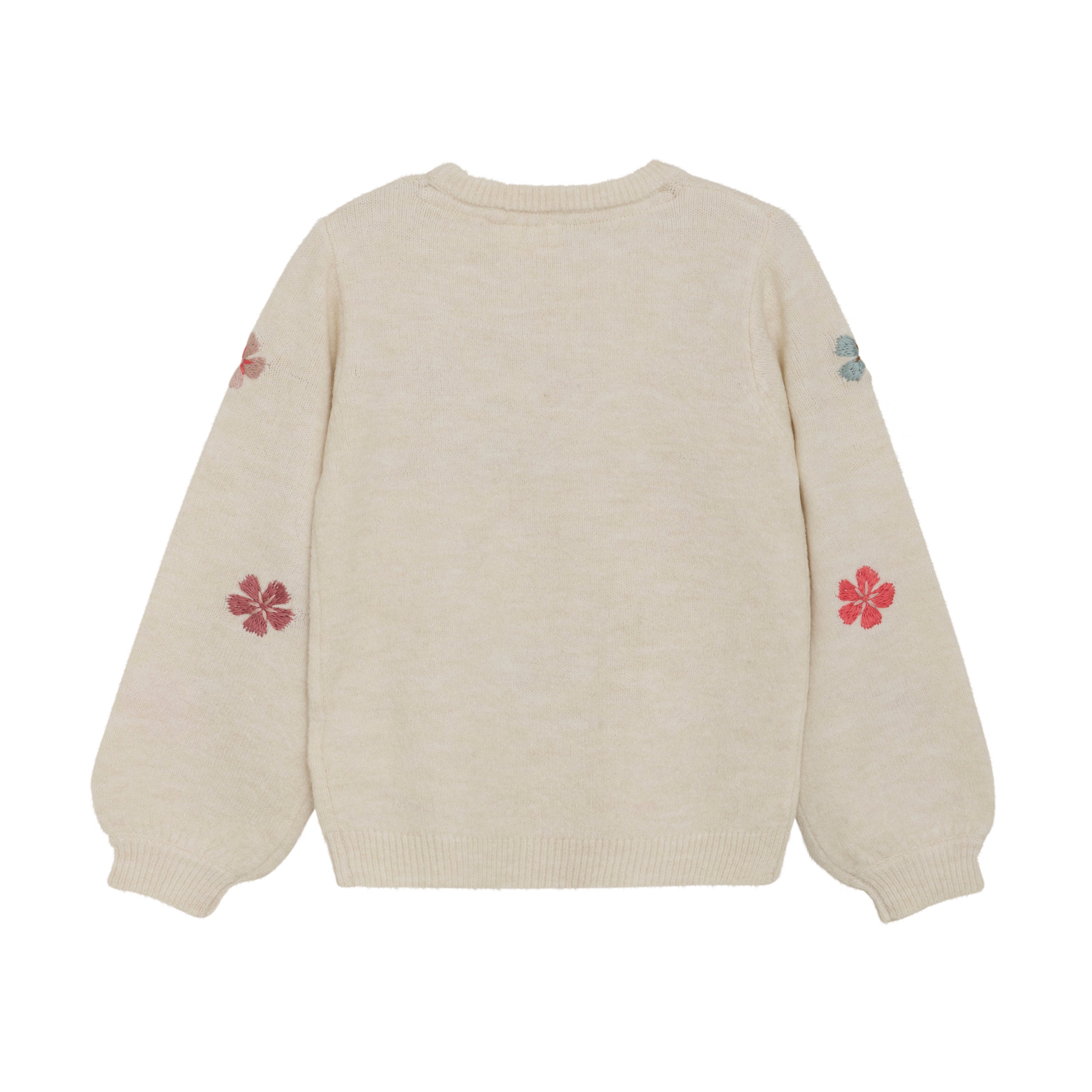 Pullover Knit Sweater - Sandshell Flower