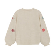 Pullover Knit Sweater - Sandshell Flower