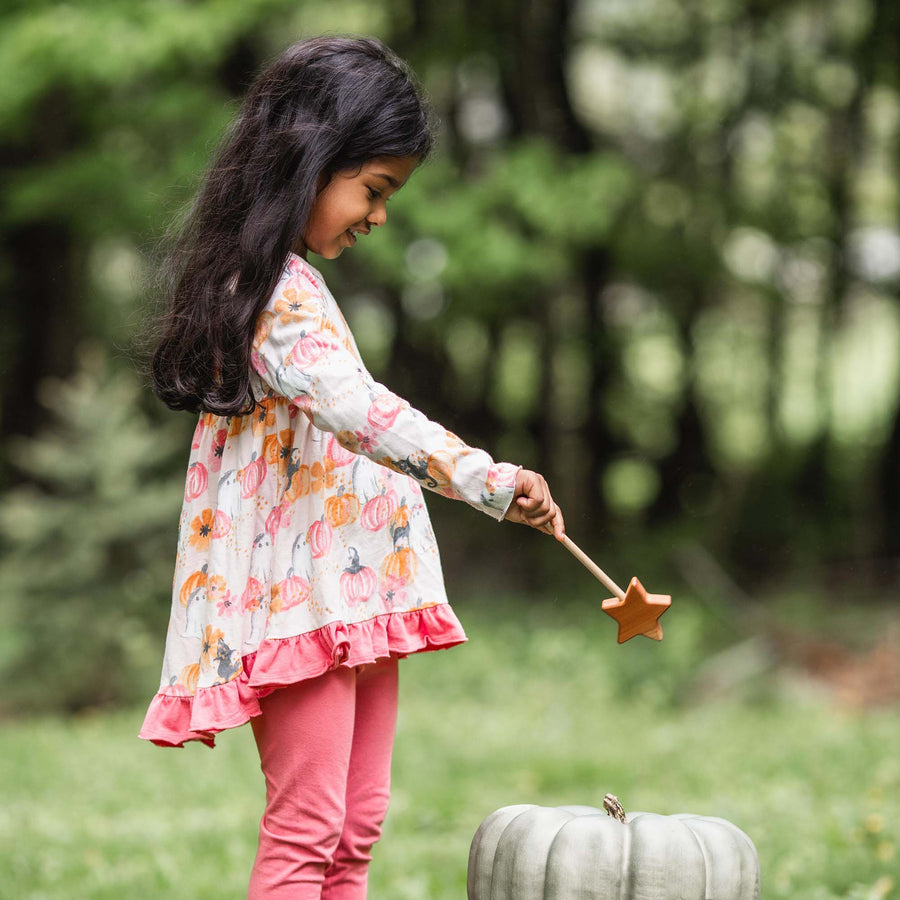 Organic Cotton Magical Pumpkin Tunic Set - Dawn